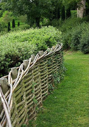 a weaved fence